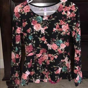 Peplum long sleeve